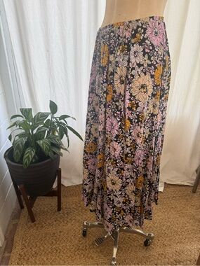 Steve Madden Black Boho Fall Maxi Skirt